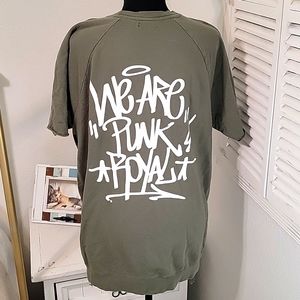 EUC Punk Royal Short Sleeve Zippered Top